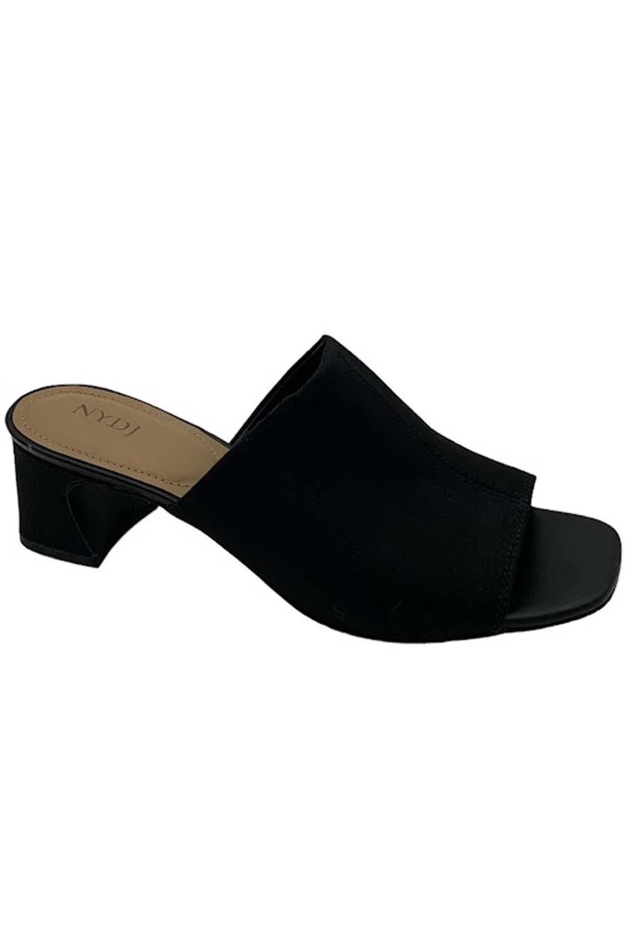 NYDJ Heeled Mules Gwen Black - Medium